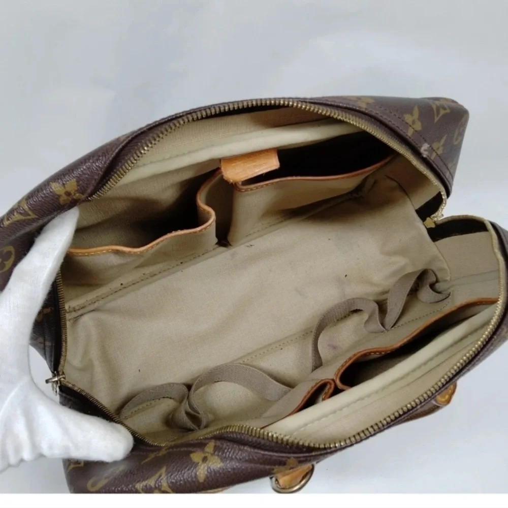 Louis Vuitton Deauville Monogram Travel Bag Cosmetic Weekender Handbag, with COA